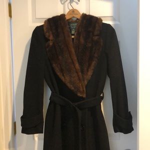 Ralph Lauren Black Wool Coat
